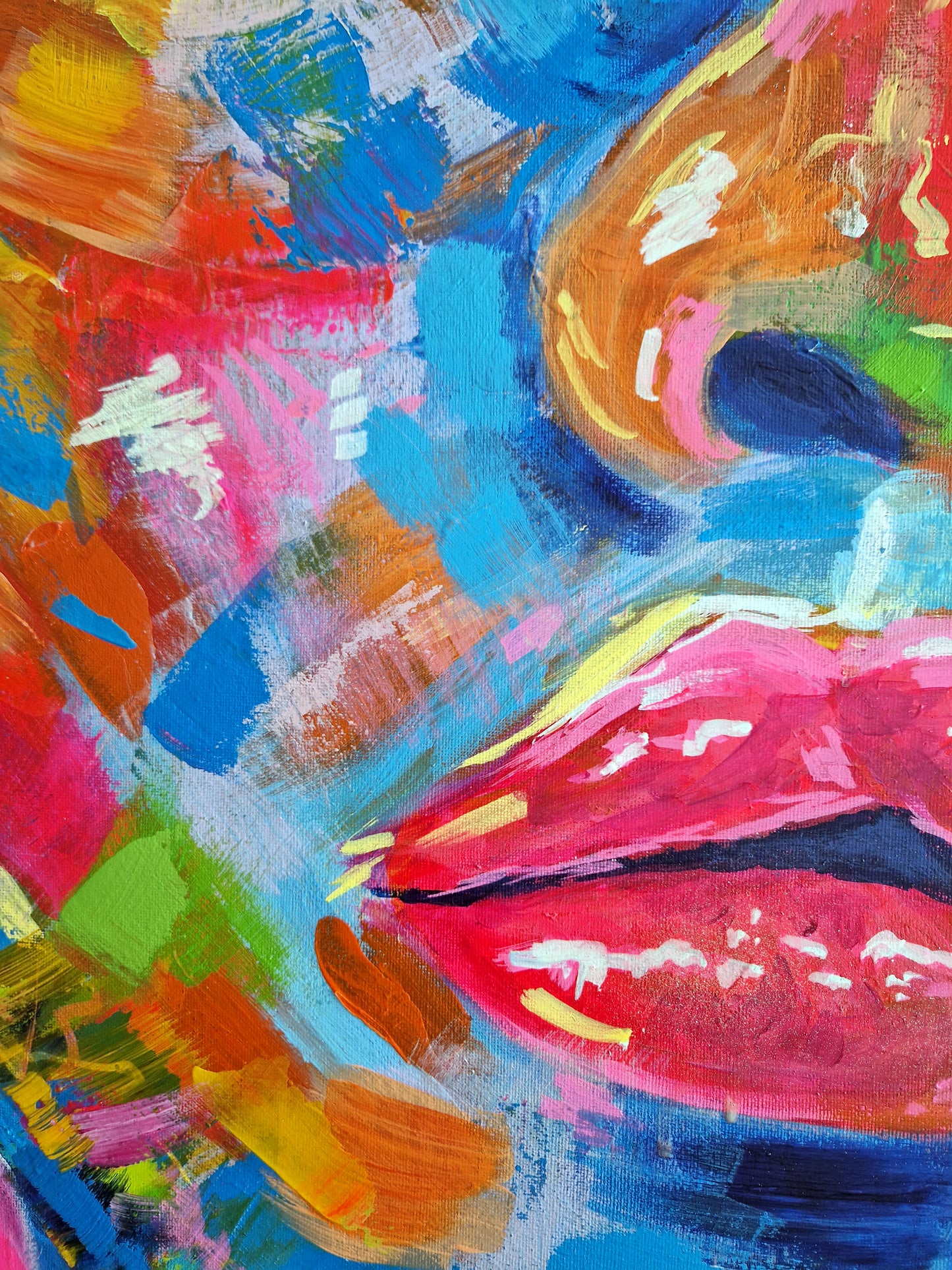 "Electric Affair" Original Mixed Media Painting 60x80cm
