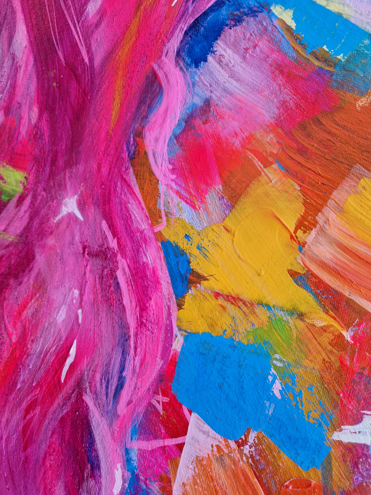 "Electric Affair" Original Mixed Media Painting 60x80cm