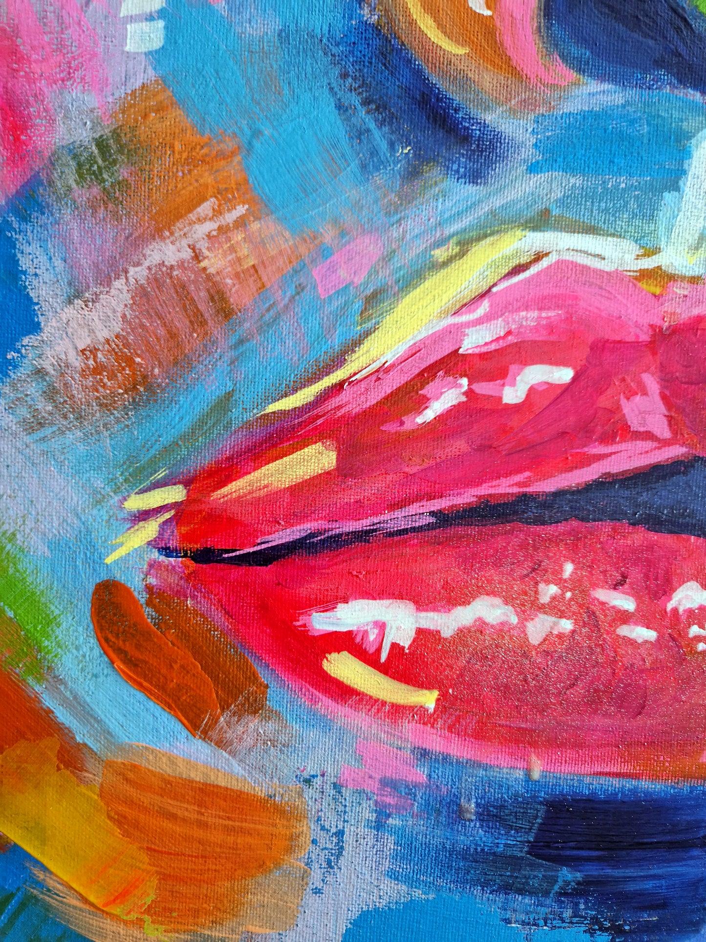 "Electric Affair" Original Mixed Media Painting 60x80cm