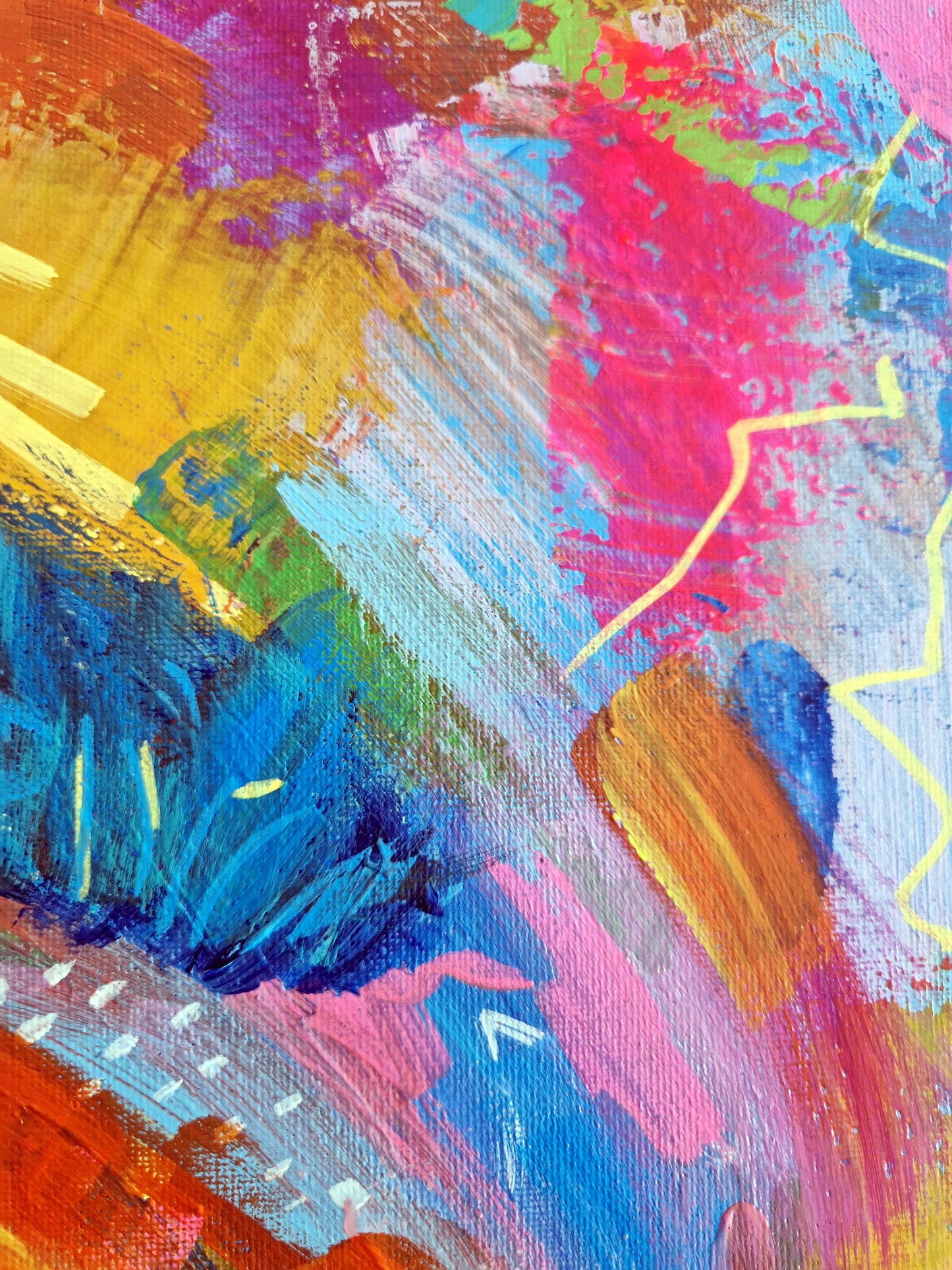 "Electric Affair" Original Mixed Media Painting 60x80cm