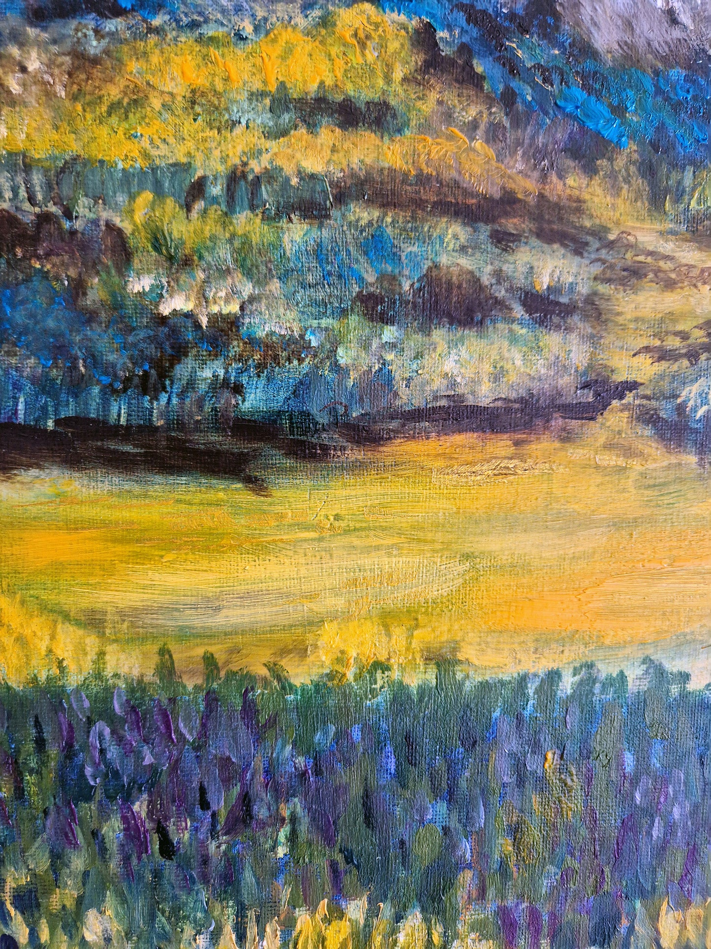 "Colorado Mountains" Original Mixed Media Painting 40x50cm