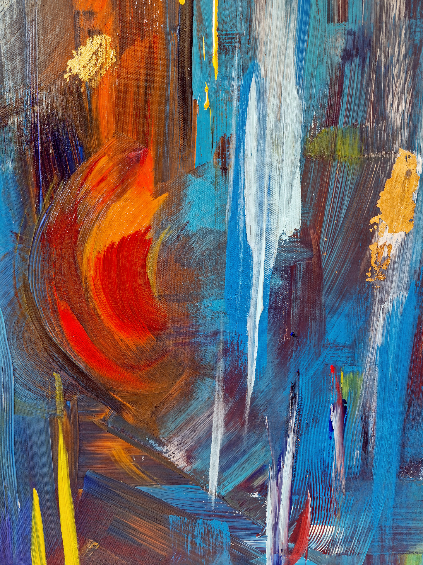 "Cobalt Jungle" Original Acrylic Painting 100x90cm
