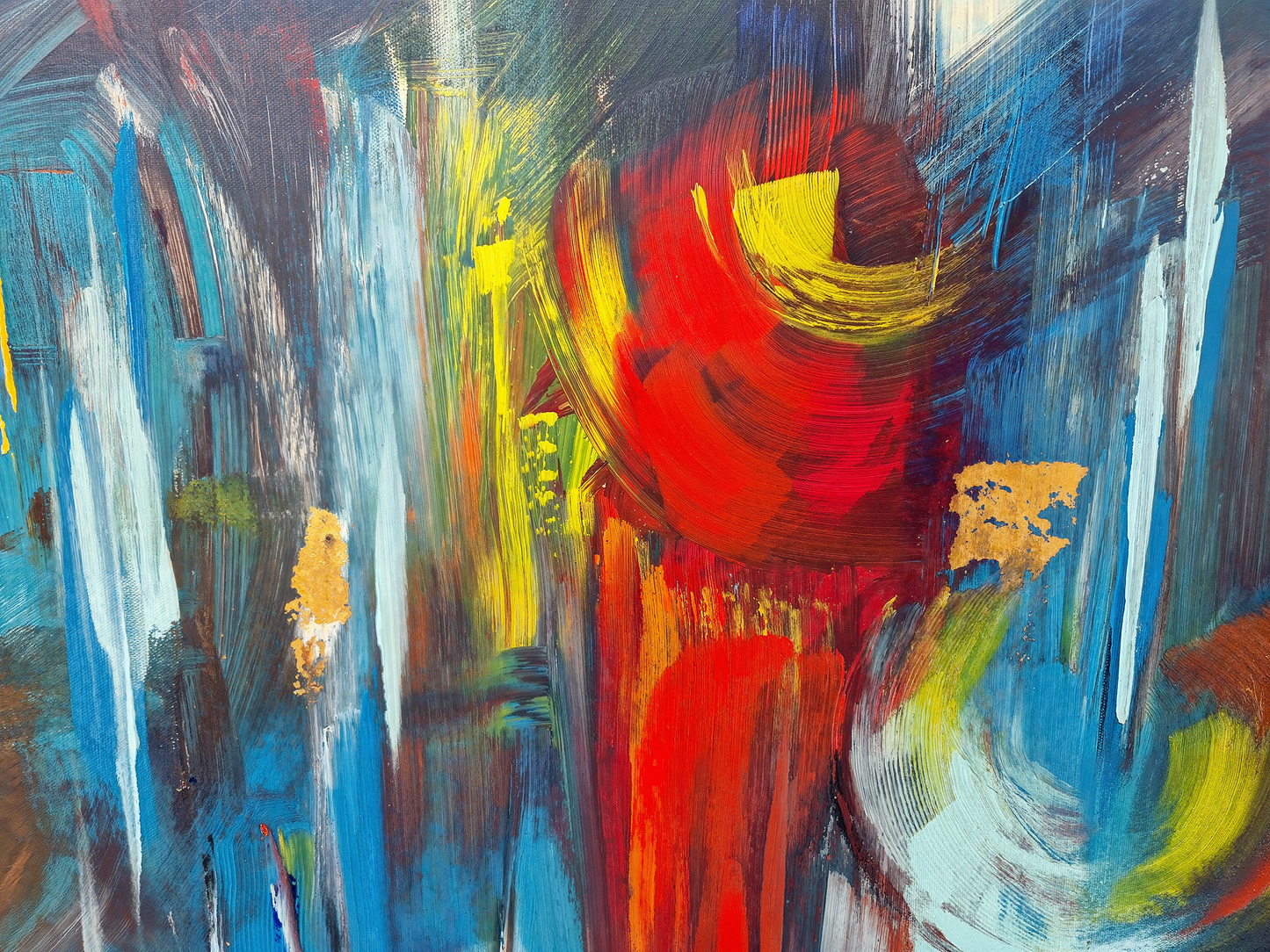 "Cobalt Jungle" Original Acrylic Painting 100x90cm
