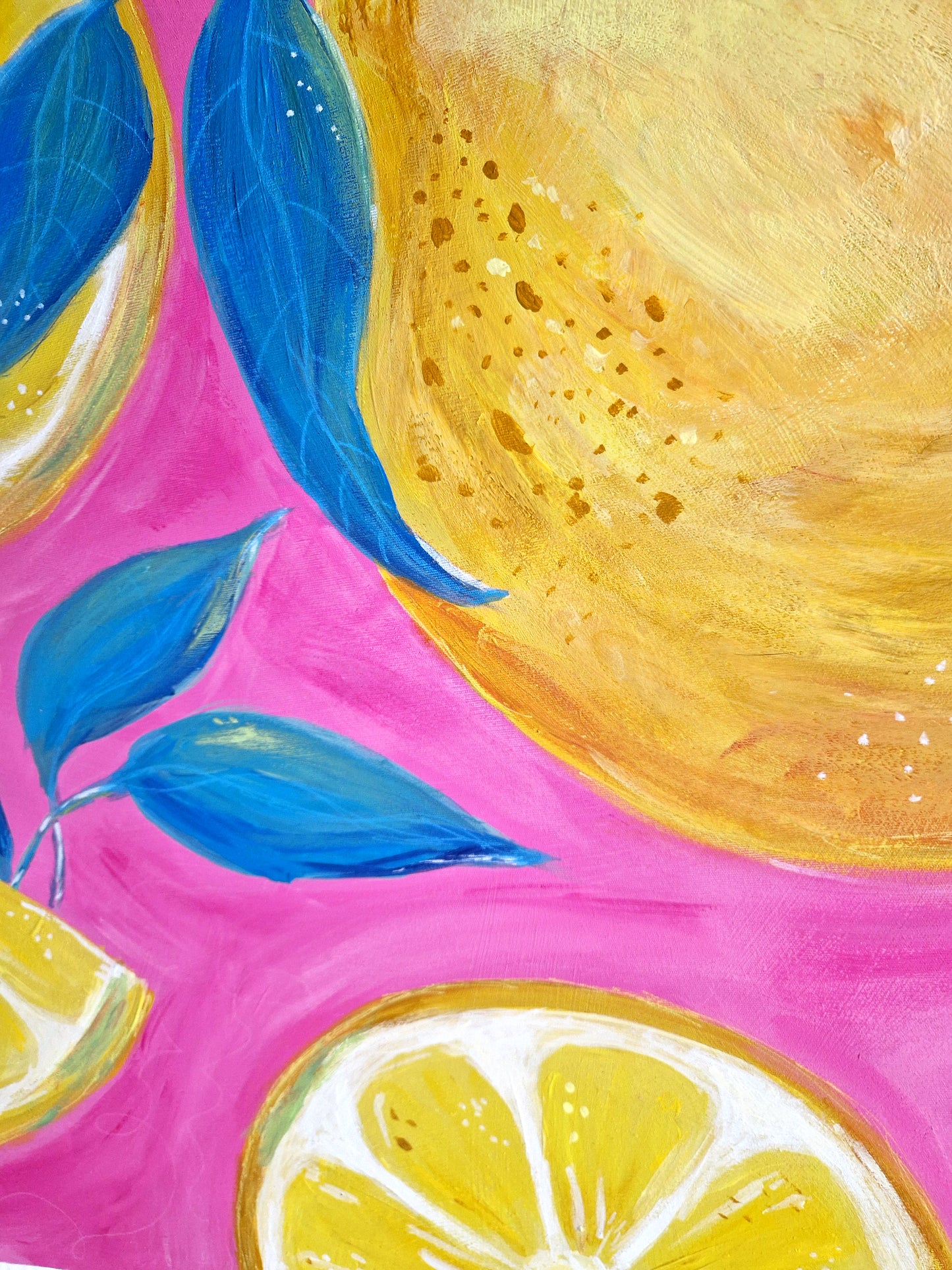 "Pulp and Peel" Original Mixed Media Painting 50x70cm
