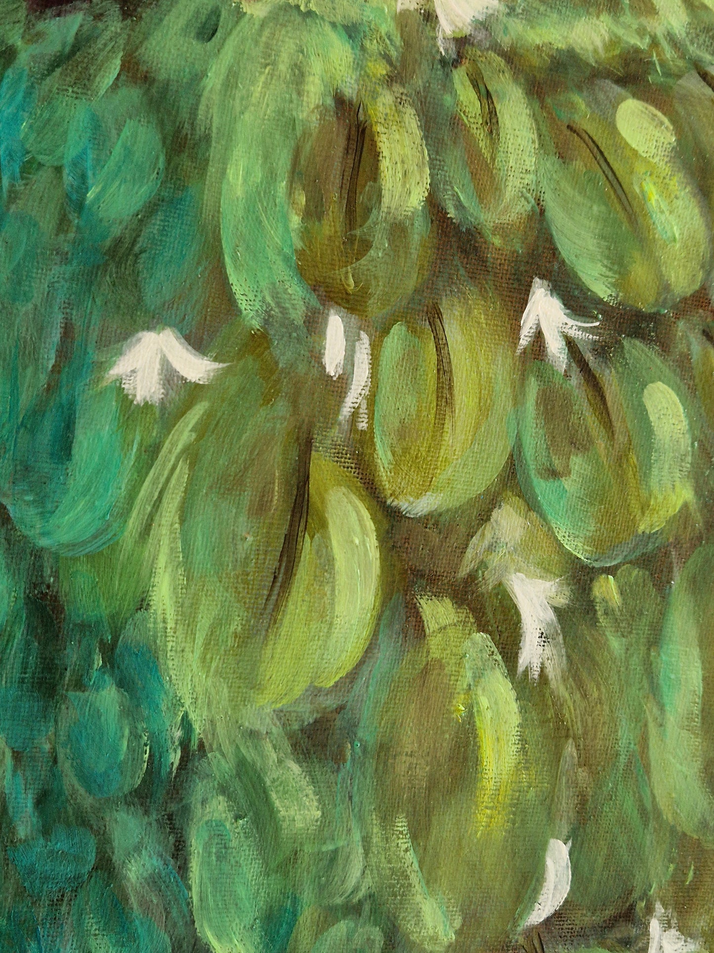 "Parrot on Abstract" Original Oil Painting 40x50cm