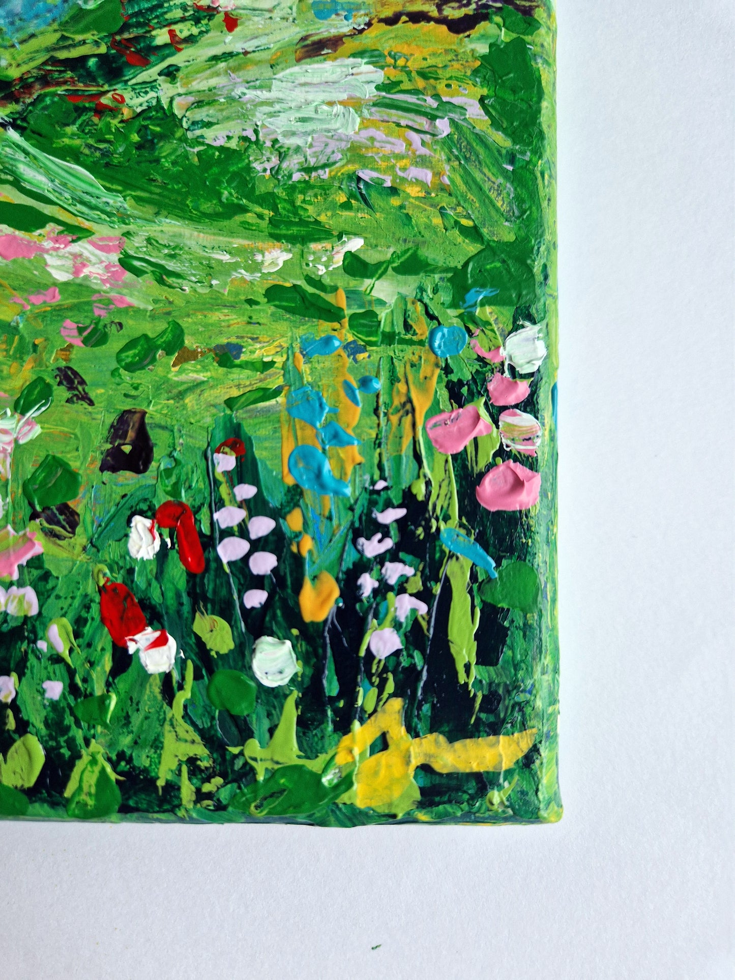 "Spring Unfolding" Original Acrylic Painting 20x20cm