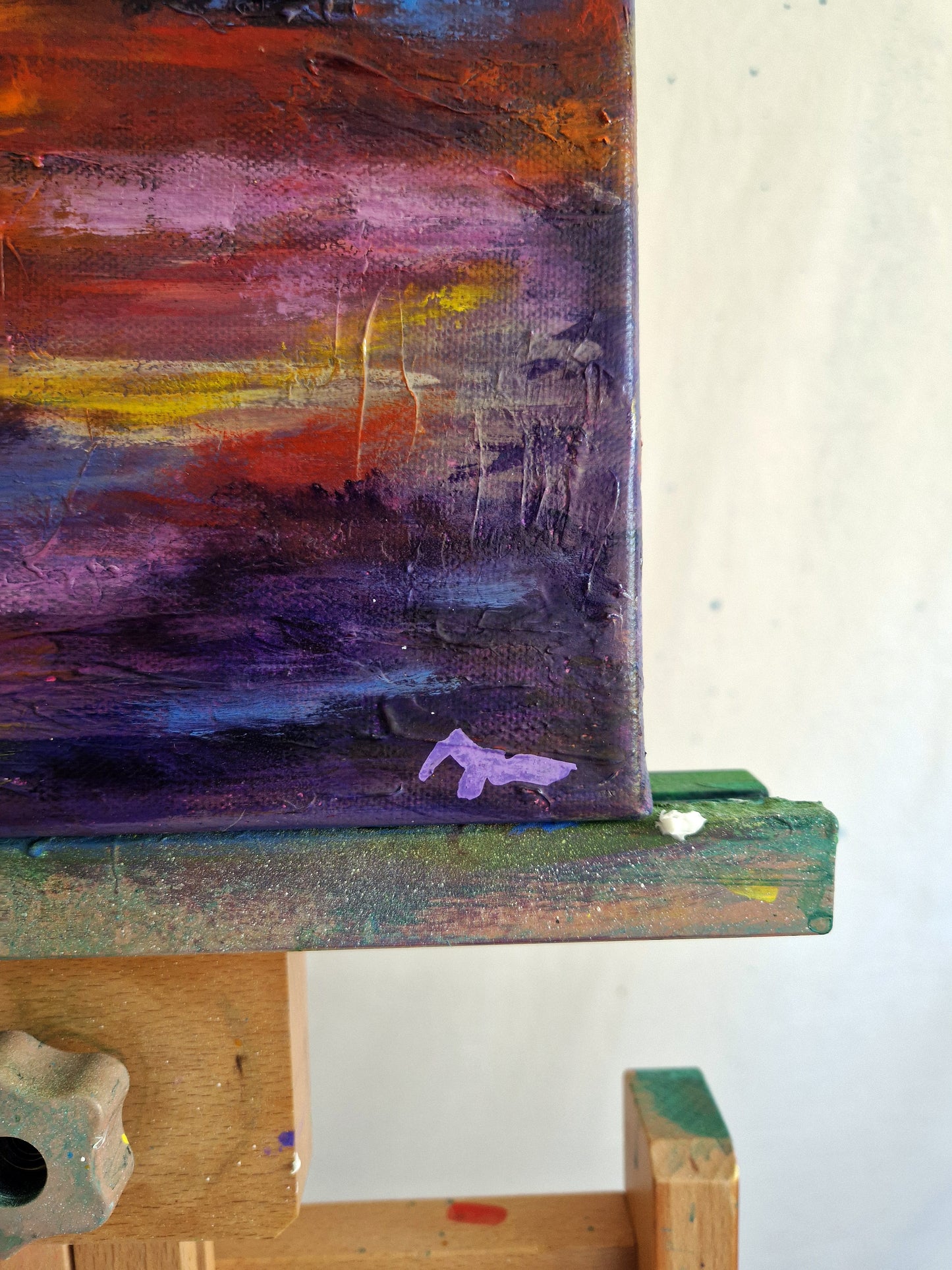 "Where Intensity Finds Its Truth" Original Mixed Media Painting 30x30cm
