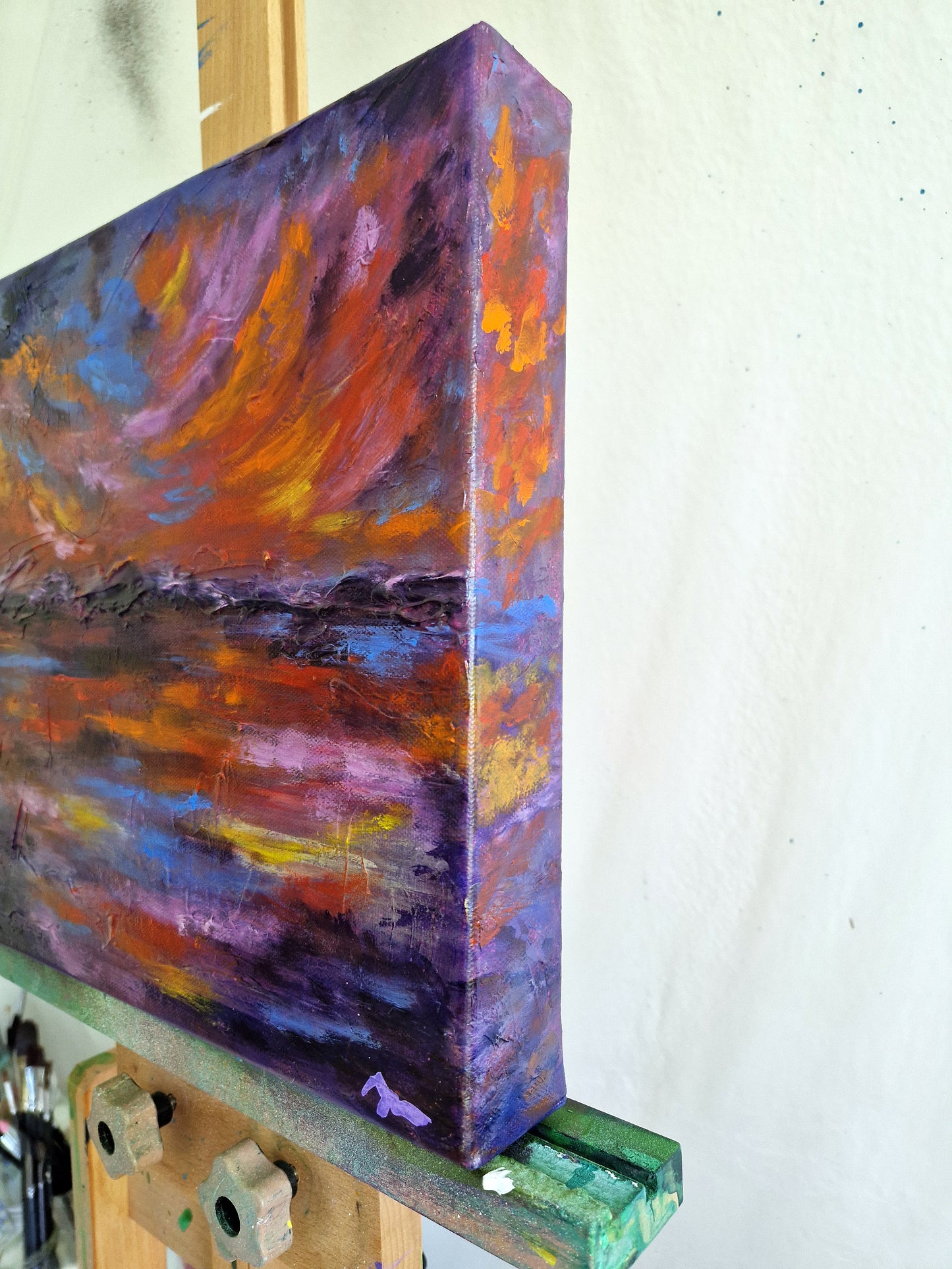 "Where Intensity Finds Its Truth" Original Mixed Media Painting 30x30cm