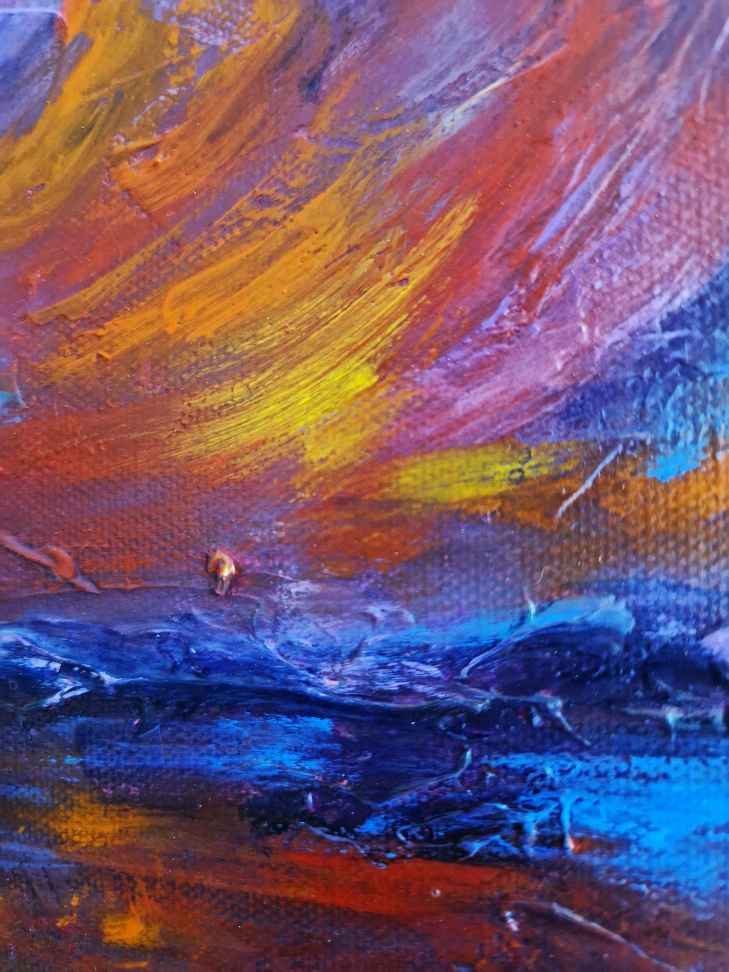 "Where Intensity Finds Its Truth" Original Mixed Media Painting 30x30cm