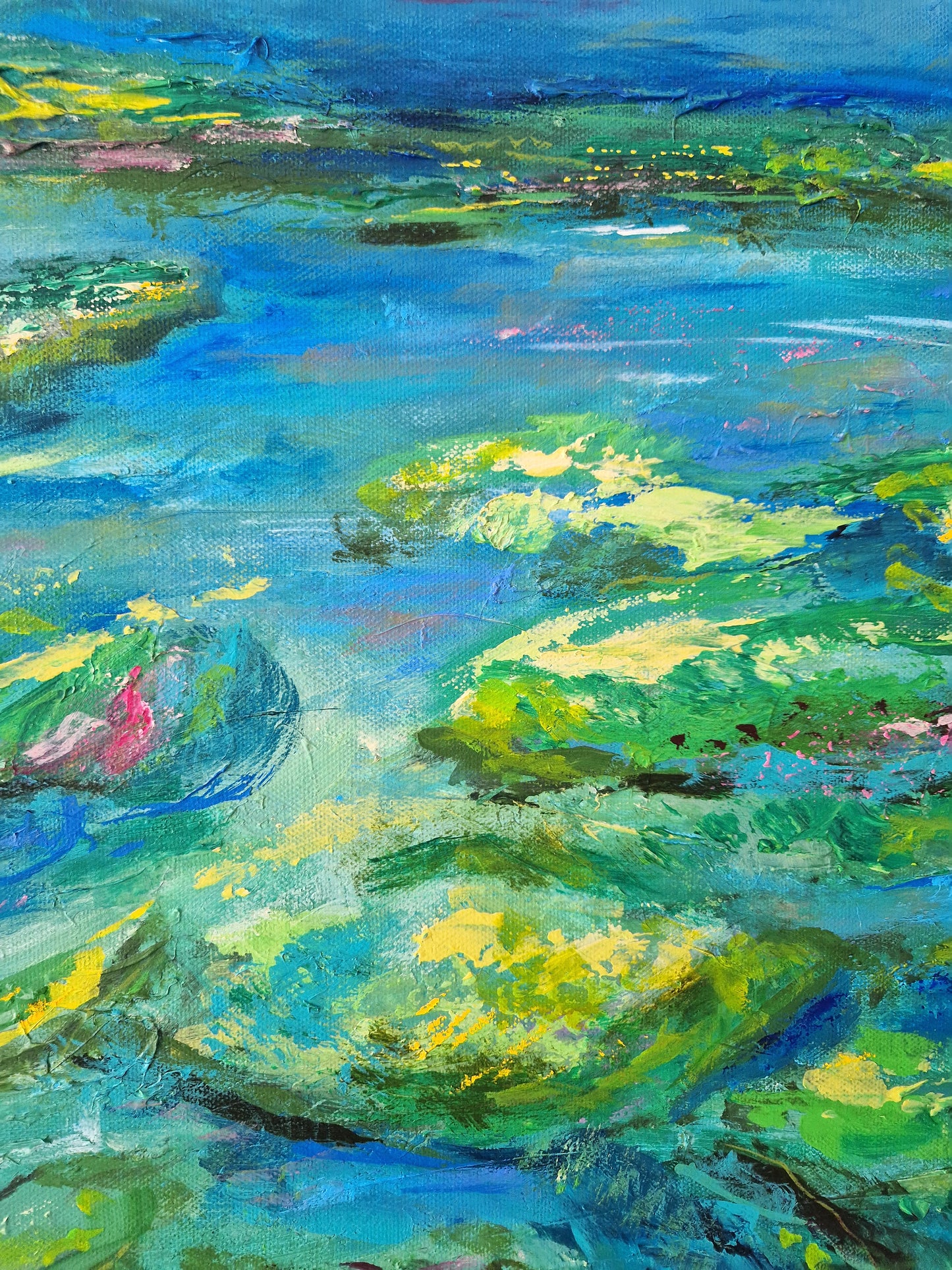 "Love Floated Here Once" Original Mixed Media Painting 80x60cm