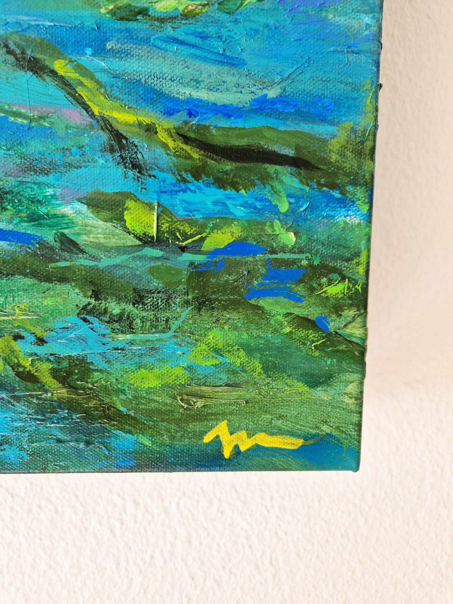 "Love Floated Here Once" Original Mixed Media Painting 80x60cm