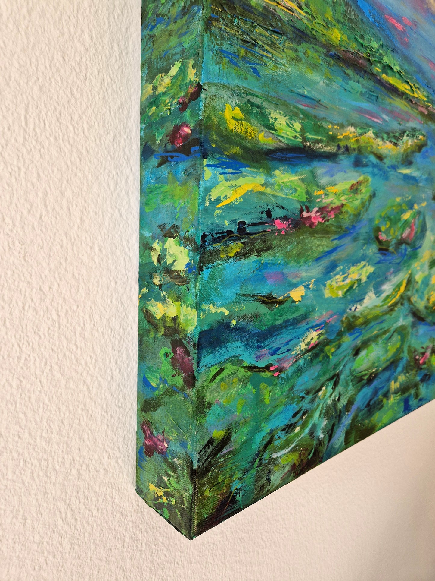 "Love Floated Here Once" Original Mixed Media Painting 80x60cm