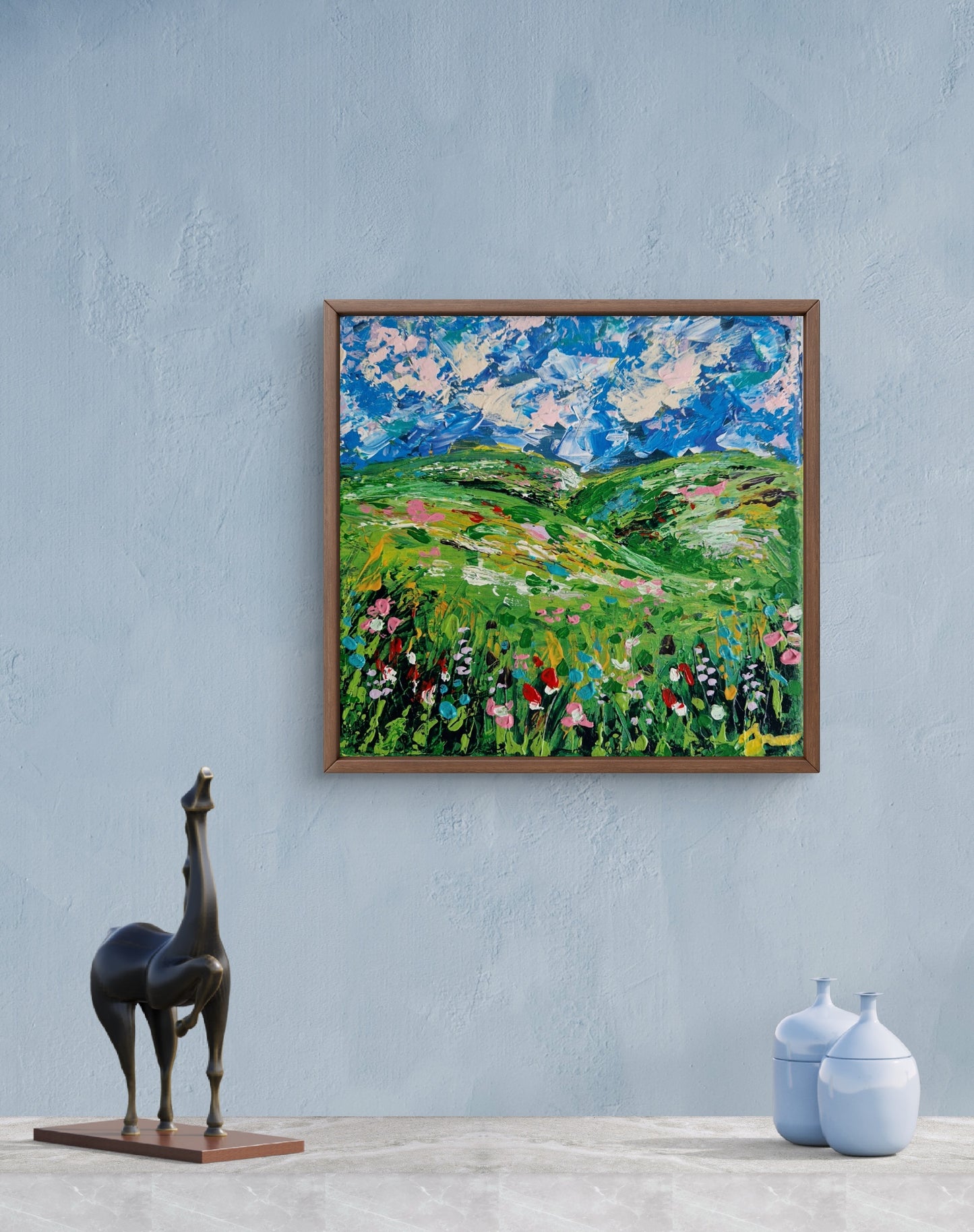 "Spring Unfolding" Original Acrylic Painting 20x20cm