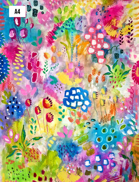 Abstract Garden A4 Art Print