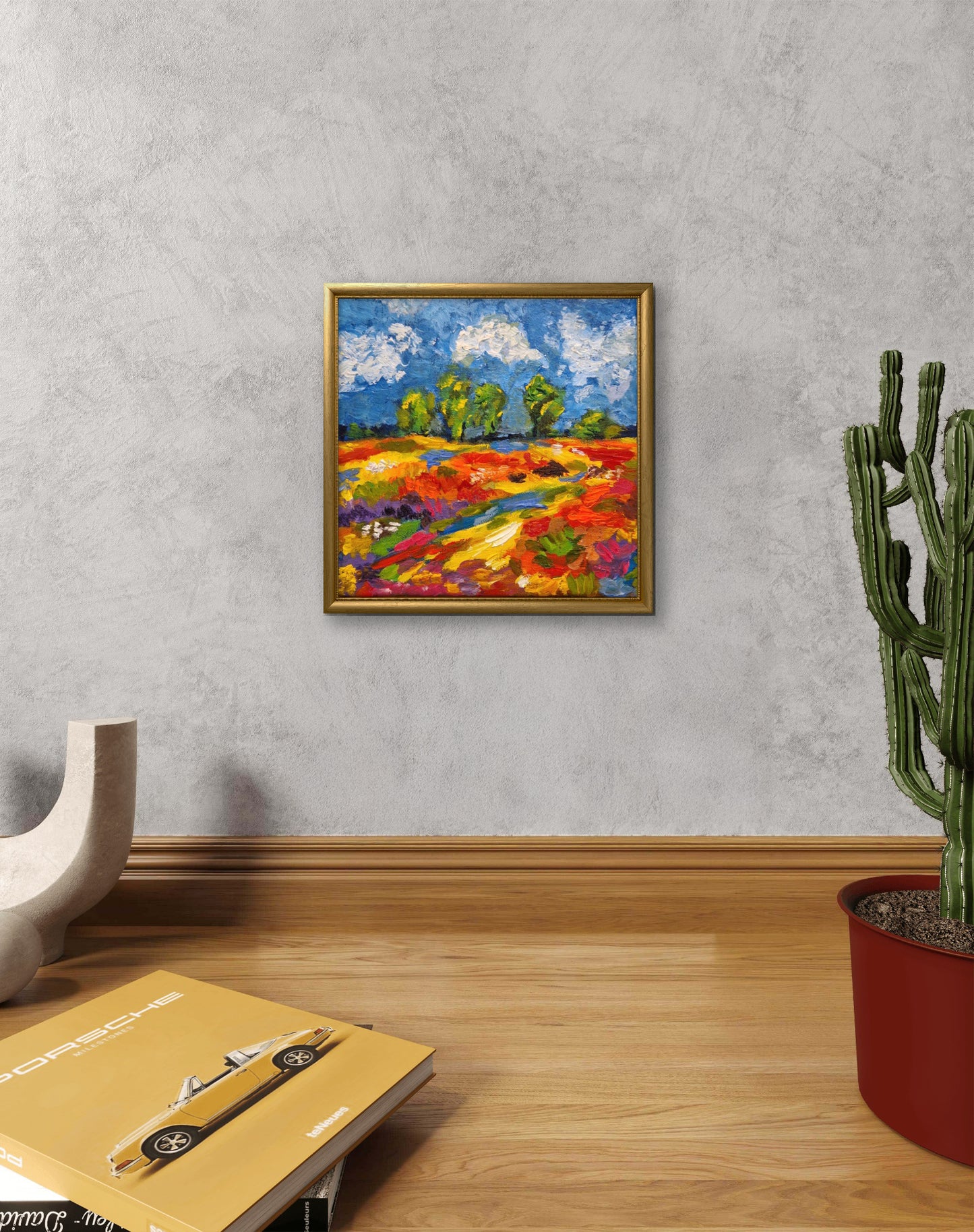 "Luscious Fields" Original Oil Painting 20x20cm