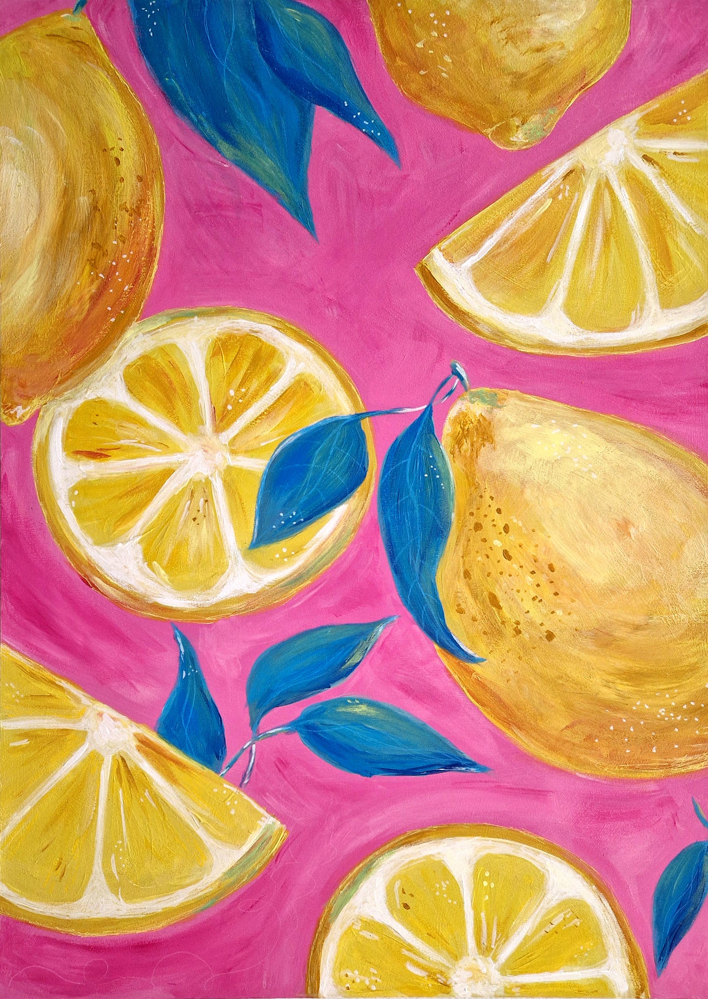 "Pulp and Peel" Original Mixed Media Painting 50x70cm