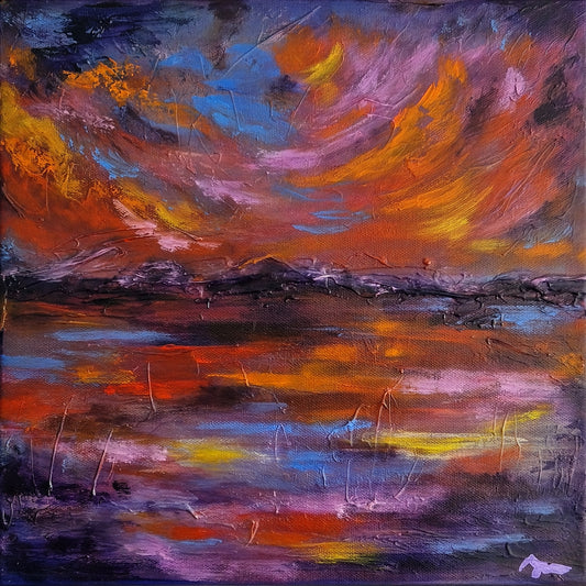 "Where Intensity Finds Its Truth" Original Mixed Media Painting 30x30cm