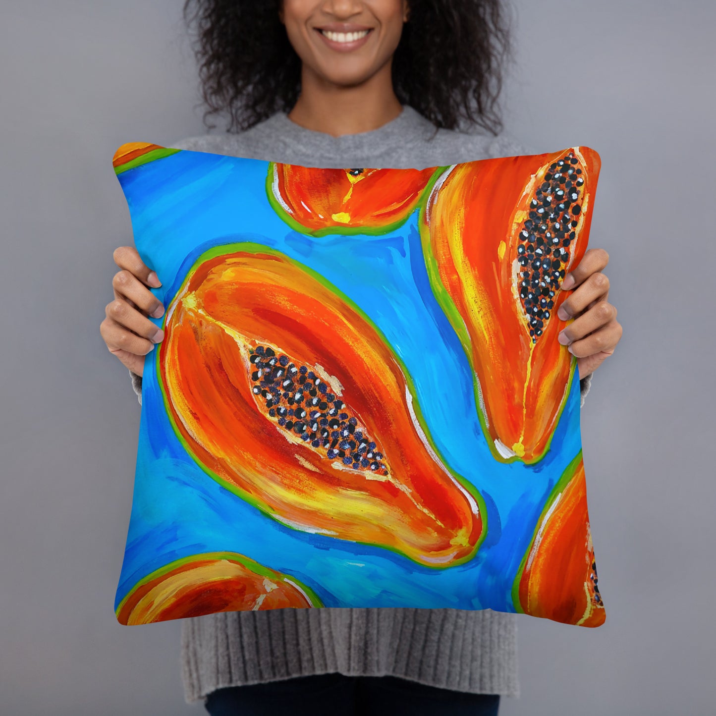 Papaya Exotic Style Pillow
