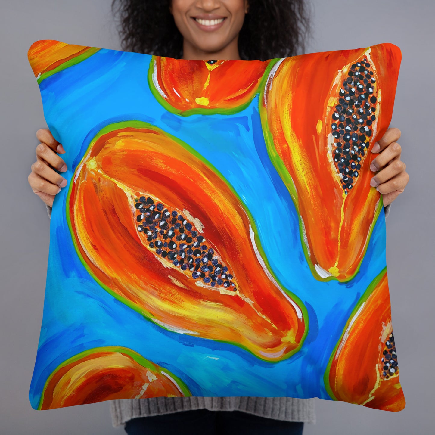 Papaya Exotic Style Pillow