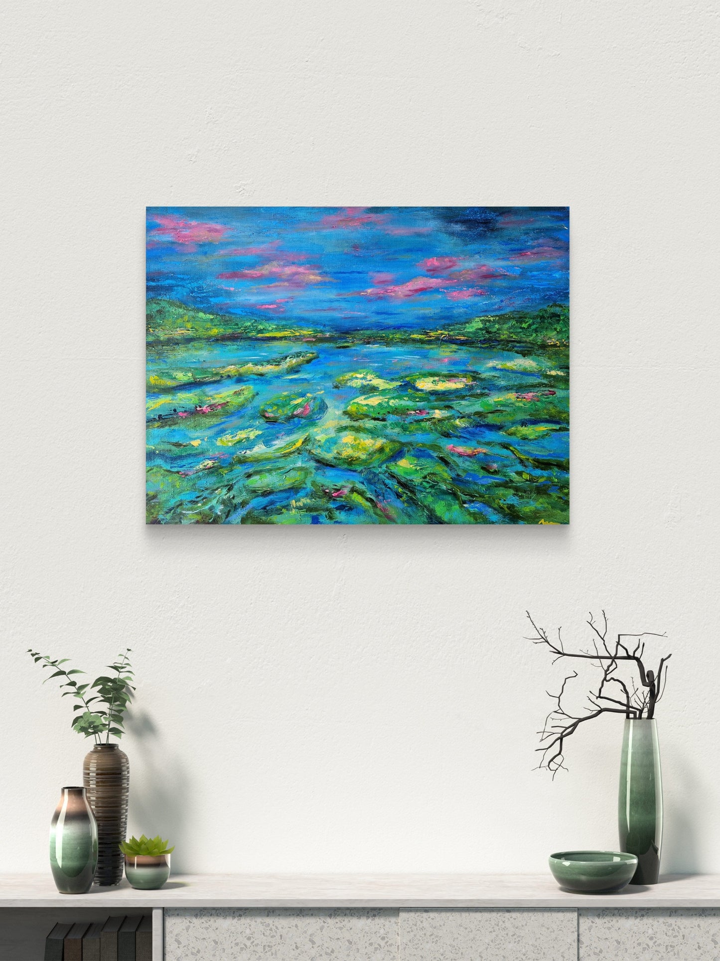 "Love Floated Here Once" Original Mixed Media Painting 80x60cm