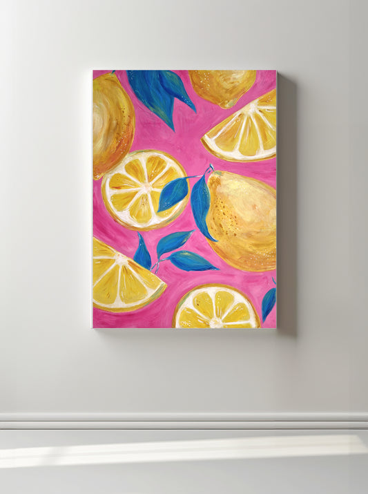 "Pulp and Peel" Original Mixed Media Painting 50x70cm