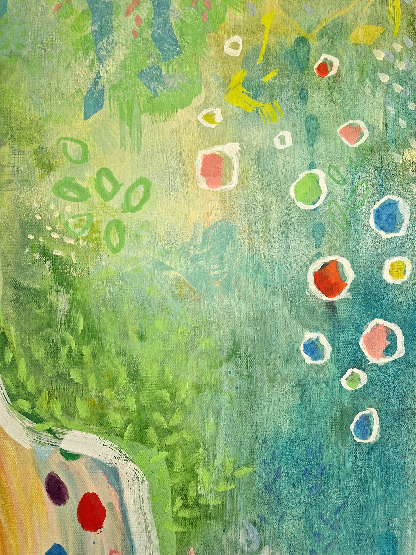 "Slavic Meadows" Original Mixed Media Painting 80x80cm