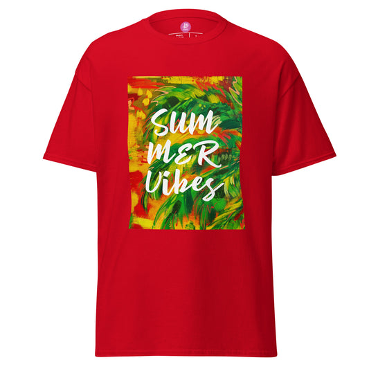 Multicolor Summer Vibes Unisex classic cotton t-shirt